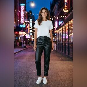 NWOT Vegan Leather Abercrombie and Fitch High Rise pants.  Size 32 or 14.